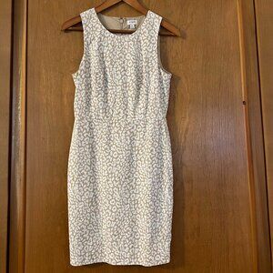 J. Crew Factory basketweave leopard sheath dress